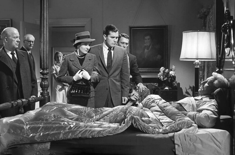 In seinen letzten Momenten kommen Skeffingtons (Spencer Tracy, re.) Bekannte, Freunde und Familie an seinem Sterbebett zusammen. Sie erweisen ihm die letzte Ehre und würdigen seine Errungenschaften. – Bild: arte