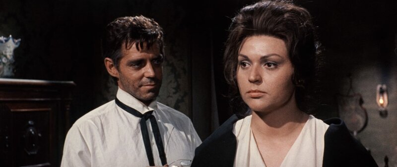 Dr. Tom Cooper (Hunt Powers, l.); Frau Bess (Jeanne Oak, r.) – Bild: 1967 Mega Film & Eva Film. All Rights Reserved. Lizenzbild frei Dr. Tom Cooper (Hunt Powers, l.); Frau Bess (Jeanne Oak, r.) – Bild: 1967 Mega Film & Eva Film. All Rights Reserved. Lizenzbild frei