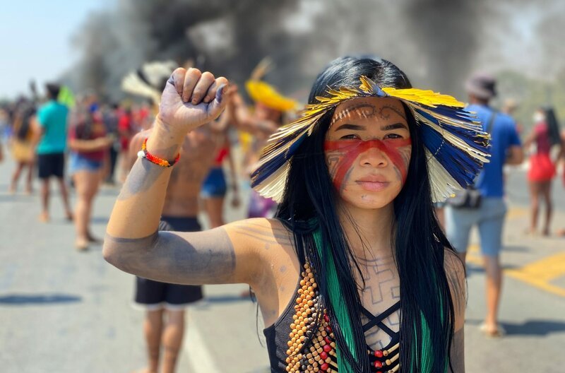 Raquel Xipaia ist Jurastudentin und indigene Aktivistin gegen die Abholzung des Regenwalds. – Bild: ZDF /​ © Albert Knechtel /​ © Albert Knechtel