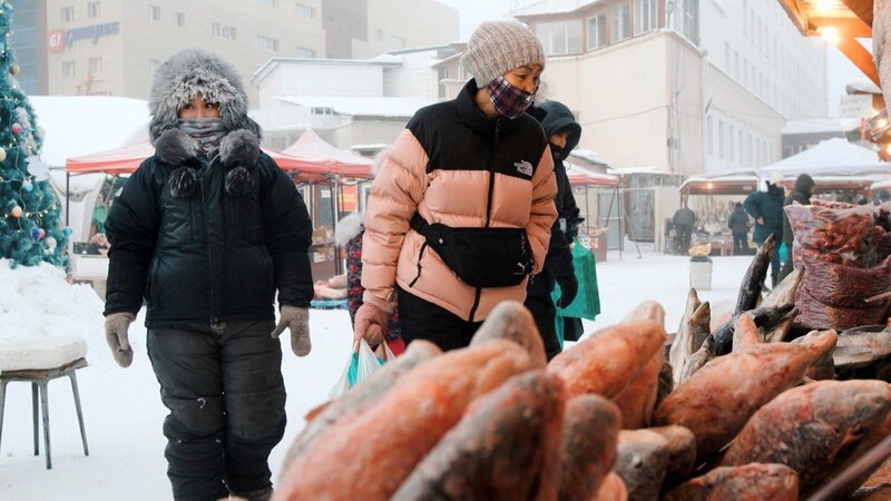 The coldest market in the world is in the city of Yakutsk. – Bild: ntv /​ ntv /​