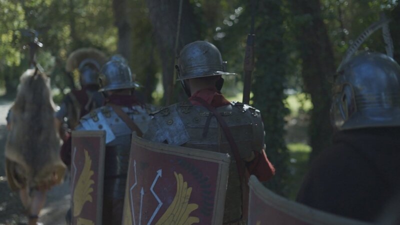 Römische Legionäre auf dem Marsch in eine Schlacht. Roms Armeen eroberten ein Weltreich. – Bild: ZDF und imagissime./​imagissime