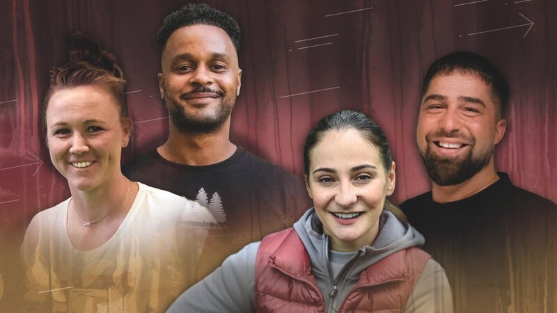 Vertreter der „Generation Einheit“: Fußball-Nationalspielerin Marina Hegering, Rapper und Comedian Cossu, Bahnrad-Ikone Kristina Vogel und Youtube-Star Shayan Garcia. – Bild: ZDF und Halim Hosny./Halim Hosny Vertreter der „Generation Einheit“: Fußball-Nationalspielerin Marina Hegering, Rapper und Comedian Cossu, Bahnrad-Ikone Kristina Vogel und Youtube-Star Shayan Garcia. – Bild: ZDF und Halim Hosny./Halim Hosny