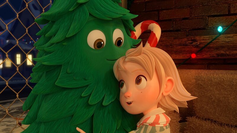 Die fünfjährige Georgie hat auf der Weihnachtsbaumfarm ihres Großvaters aus einem kleinen Samen ihren eigenen Weihnachtsbaum gezogen. – Bild: KiKA/​The Lonesome Pine Animation, LLC.