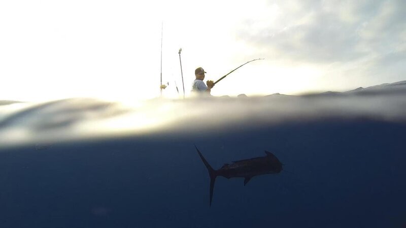 Andy trying to catch yellowfin tuna. – Bild: Discovery Communications
