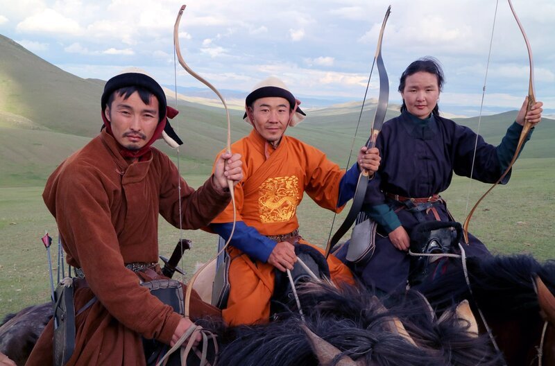 Mongolische Bogenschützen: Dschingis Khan gründete eine Armee mit Soldaten aus allen Gesellschaftsschichten. – Bild: Eric Huyton/​Lion Television /​ Mongolische Bogenschützen: Dschingis Khan gründete eine Armee mit Soldaten aus allen Gesellschaftsschichten.
