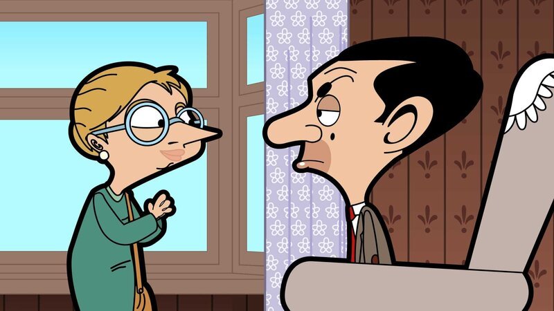 Ob Irma ihren Freund Mr. Bean überzeugen kann, einen Ausflug ins Blaue zu unternehmen? – Bild: Boomerang (DE) /​ Tiger Aspect Productions 2014 Ltd