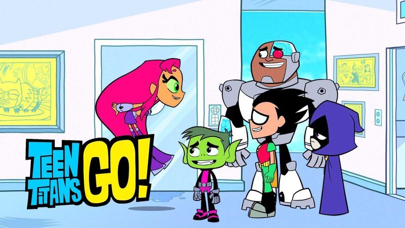 L-R: Starfire, Beast Boy, Robin, Cyborg, Raven – Bild: Mediaset España/​Boing