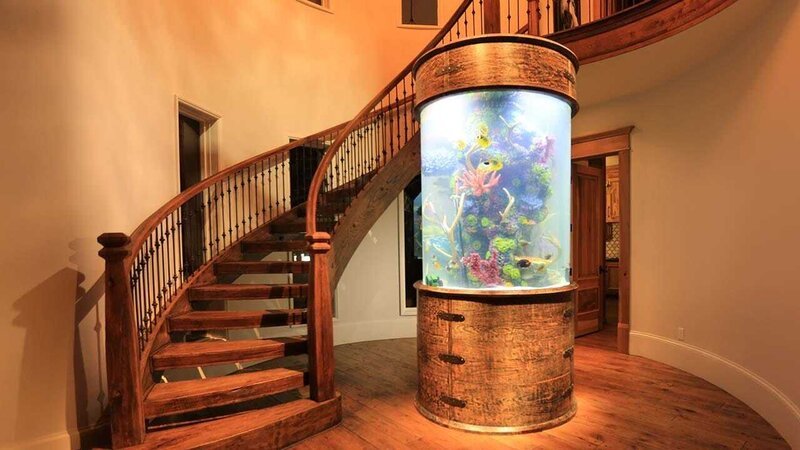Jason’s surprise tank is a bright 400 gallon walkaround cylinder! – Bild: Animal Planet /​ Discovery Communications