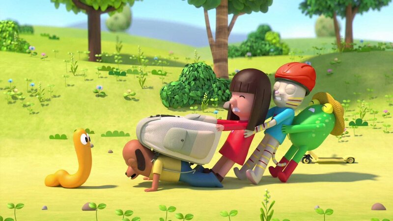 L-R: Christopher, Bubu, Anna, Ron, Froga – Bild: Paramount