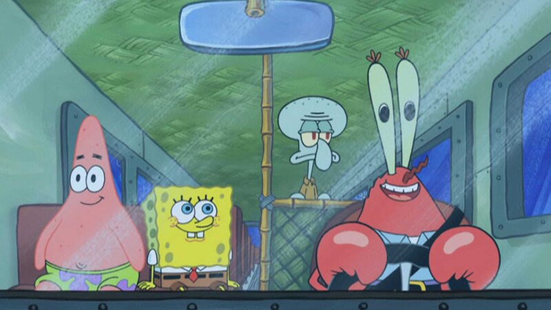 L-R: Patrick, SpongeBob, Squidward, Mr. Krabs – Bild: ViacomCBS