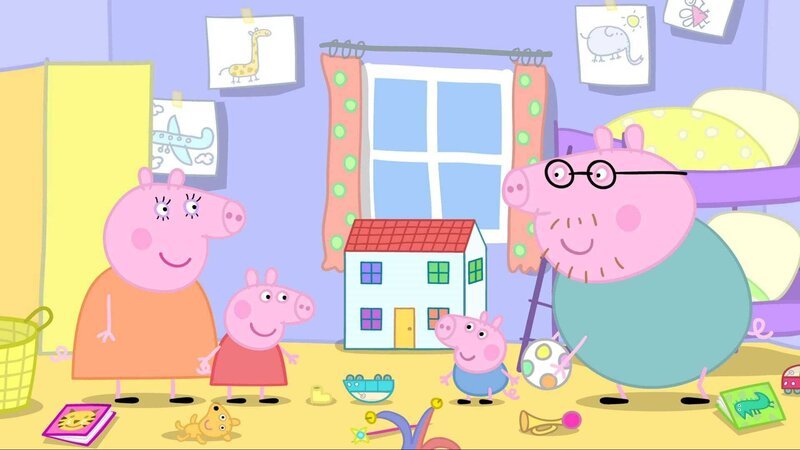 v.li.: Mummy Pig, Peppa Pig, George Pig, Daddy Pig – Bild: Paramount v.li.: Mummy Pig, Peppa Pig, George Pig, Daddy Pig – Bild: Paramount