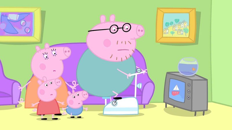 v.li.: Mummy Pig, Peppa Pig, George Pig, Daddy Pig – Bild: Paramount
