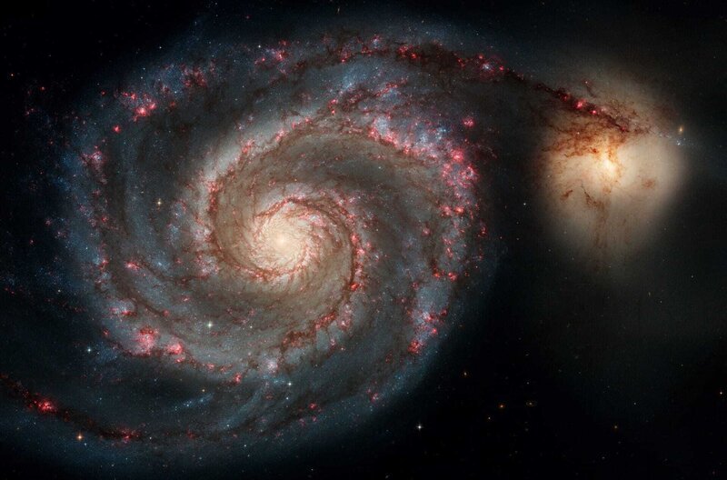 „Hubble“ umkreist die Erde bis zu 16 Mal am Tag und erledigt dabei immer neue wissenschaftliche Aufgaben, wie diese Aufnahmen der Whirlpool-Galaxie in etwa 25 Millionen Lichtjahren Entfernung von unserer Milchstraße. – Bild: BBC/​NASA/​ESA/​S. Beckwith (STScI)/​The Hubble Heritage Team (STScI/​AURA) /​ © BBC/​NASA/​ESA/​S. Beckwith (STScI)/​The Hubble Heritage Team (STScI/​AURA)