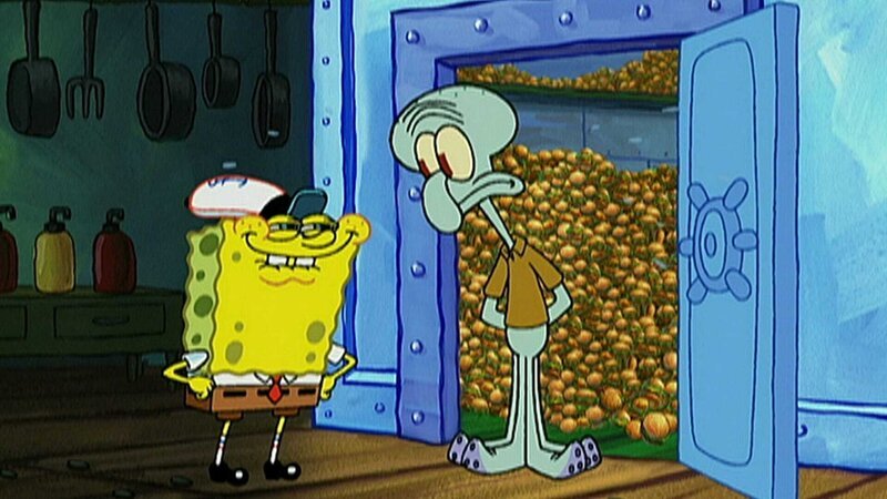 L-R: SpongeBob, Squidward – Bild: ViacomCBS