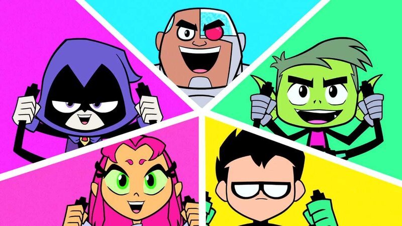 L-R: Raven, Starfire, Cyborg, Beast Boy, Robin – Bild: Cartoon Network
