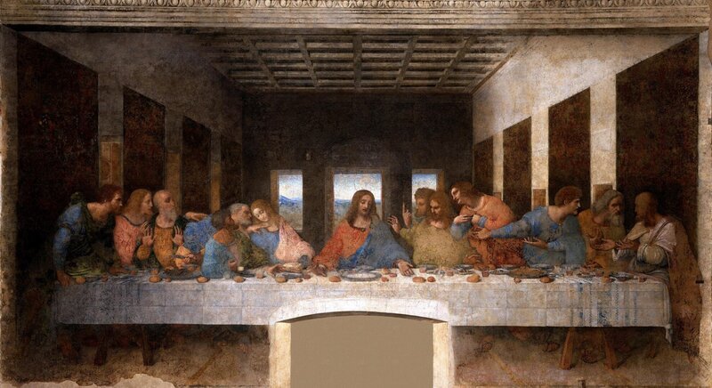 „Das Abendmahl“ eines der berühmtesten Wandgemälde der Welt, von Leonardo da Vinci. – Bild: ORF/​Scorpion TV