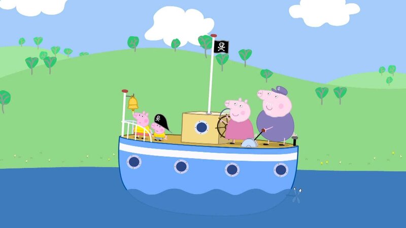 v.li.: Peppa Pig, George Pig, Granny Pig, Grandpa Pig – Bild: Paramount