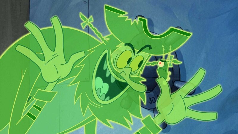 L-R: Flying Dutchman, Plankton – Bild: Paramount