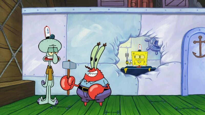 L-R: Squidward, Mr. Krabs, SpongeBob SquarePants – Bild: ANNÉE Viacom International Inc. Tous droits réservés. Nickelodeon, Bob l’éponge et tous les autres titres, logos et personnages qui y sont associés sont des marques de commerce de Viacom International inc. Créé par Stephen Hillenburg.