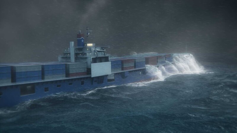 El Faro, ein Frachtschiff, das in einen Hurrikan hineinfährt. (National Geographic) – Bild: National Geographic /​ National Geographic