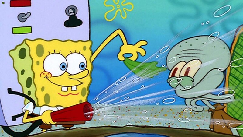 L-R: SpongeBob, Squidward – Bild: ViacomCBS