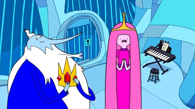 L-R: Ice King (Tom Kenny), Princess Bubblegum (Hynden Walch) – Bild: Turner /​ Adventure Time and all related characters and elements are trademark of and © 2010 Turner Broadcasting System. A Time Warner Company. All Rights Reserved.