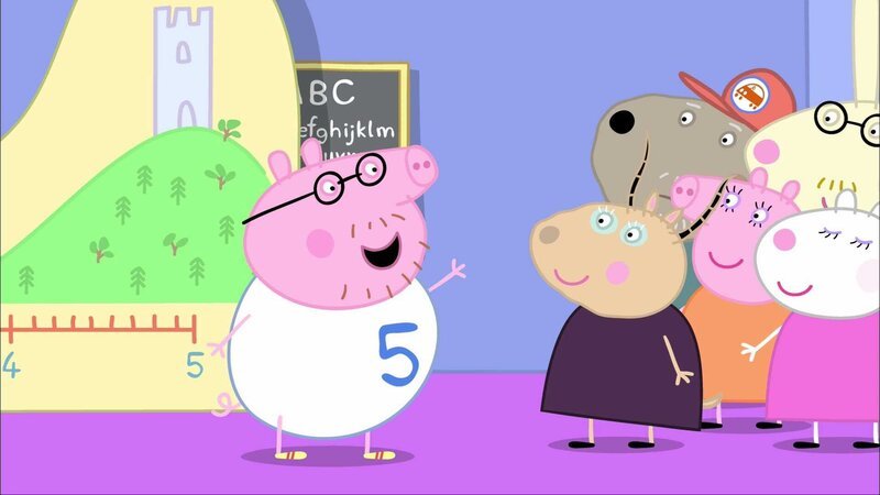 Vorne, l-r: Daddy Pig, Madame Gazelle, Mummy Pig, Mummy Sheep – Bild: Paramount