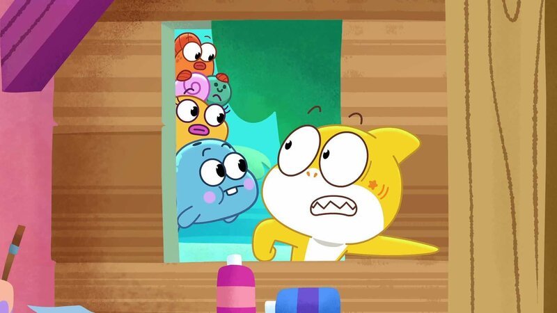 William (oben), Rocky, Goldie, Hank (unten, l.), Baby Shark (r.) – Bild: Paramount