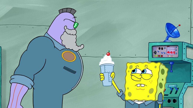 L-R: Captain Frostymug, SpongeBob – Bild: ViacomCBS