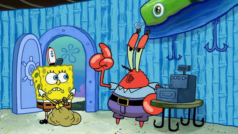 L-R: SpongeBob, Mr. Krabs – Bild: Paramount