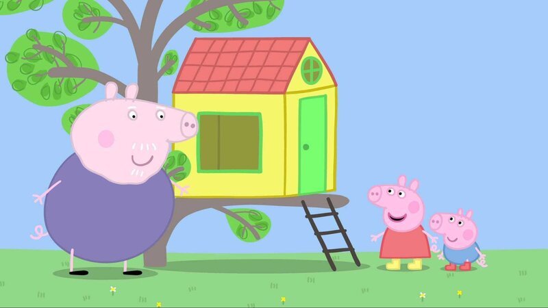 v.li.: Grandpa Pig, Peppa Pig, George Pig – Bild: Paramount