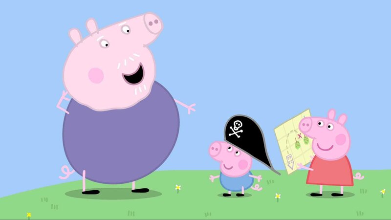 v.li.: Grandpa Pig, George Pig, Peppa Pig – Bild: Paramount