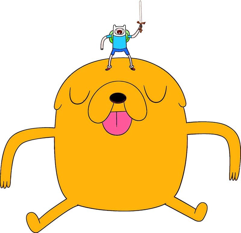 Top to bottom: Finn (Jeremy Shada), Jake (John DiMaggio) – Bild: Turner /​ TM & (C) 2012 CARTOON NETWORK. A TIME WARNER COMPANY. ALL RIGHTS RESERVED.