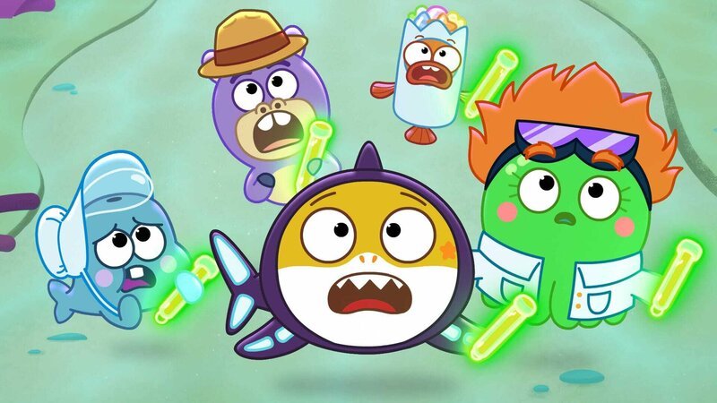 v.li.: Hank, Chucks, Baby Shark, William, Vola – Bild: Paramount