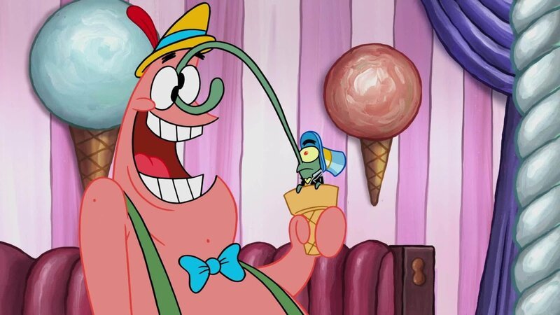 L-R: Patrick, Plankton – Bild: ANNÉE Viacom International Inc. Tous droits réservés. Nickelodeon, Bob l’éponge et tous les autres titres, logos et personnages qui y sont associés sont des marques de commerce de Viacom International inc. Créé par Stephen Hillenburg.
