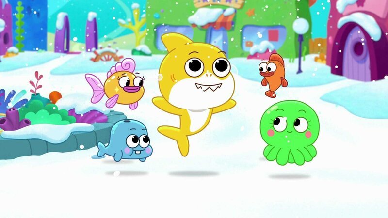 L-R: Goldie, Hank, Baby Shark, William, Vola – Bild: Paramount