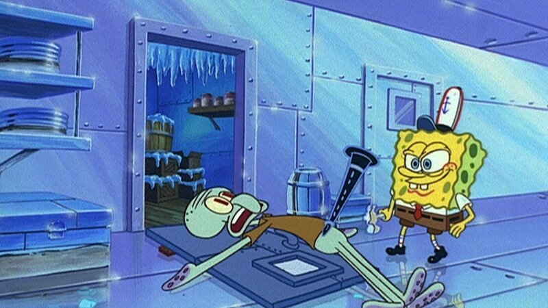 L-R: Squidward, SpongeBob – Bild: ViacomCBS