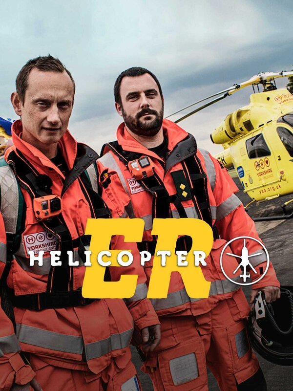 Andy and James stood in front of Yorkshire Air Ambulance. – Bild: Really /​ John Anderson/​Air TV/​UK Creative /​ Discovery Communications