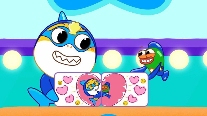 L-R: Baby Shark, William – Bild: Paramount