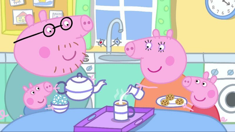 v.li.: Daddy Pig, George Pig, Mummy Pig, Peppa Pig – Bild: Paramount