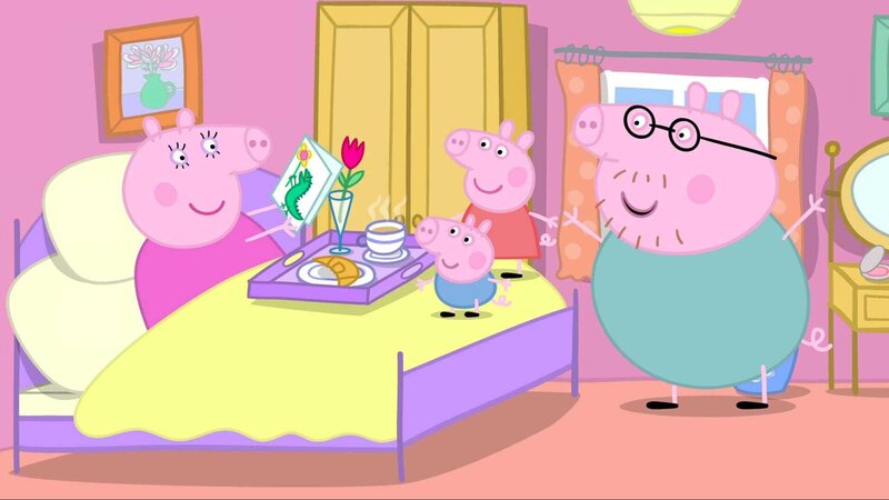 v.li.: Mummy Pig, George Pig, Peppa Pig, Daddy Pig – Bild: Paramount