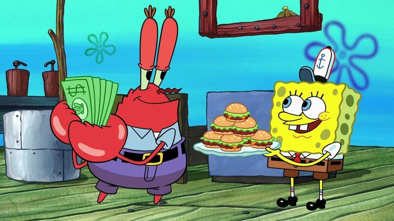 L-R: Mr. Krabs, SpongeBob – Bild: Paramount