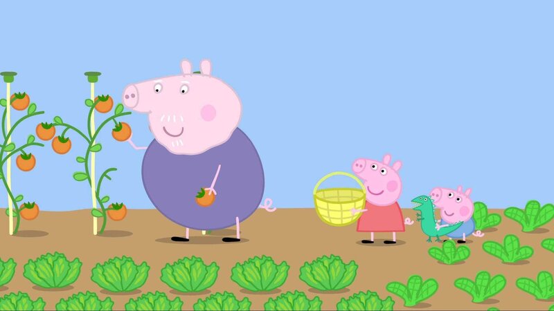 v.li.: Grandpa Pig, Peppa Pig, George Pig – Bild: Paramount