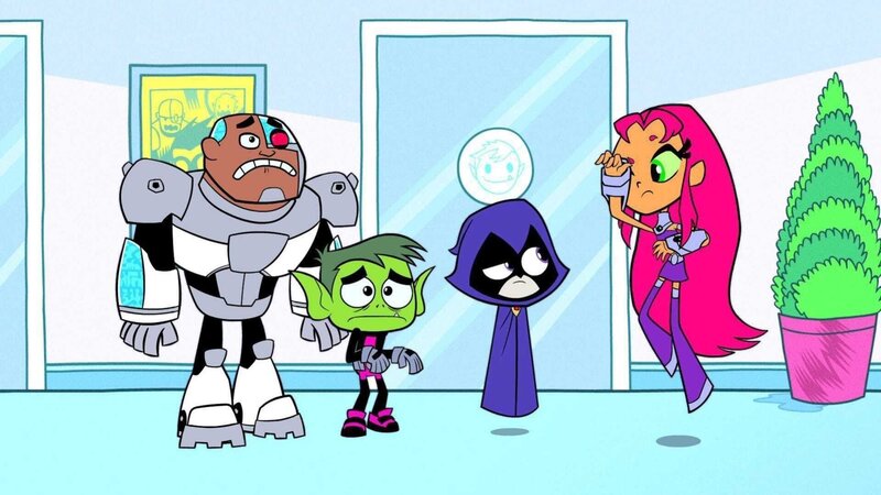 L-R: Cyborg, Beast Boy, Raven, Starfire – Bild: Warner Bros. Entertainment Inc