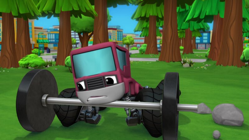 Blaze muss eine Mannschaft mit vier Trucks organisieren, um beim Truckball-Turnier teilnehmen zu können. Schafft er es rechtzeitig ein Truckball-Team zusammenstellen und das Turnier gegen Crushers fieses Schummelteam gewinnen? – Bild: 2014 Viacom International Inc. All Rights Reserved. Nickelodeon, Blaze and the Monster Machines, and all related titles, logos, and characters are trademarks of Viacom International Inc.