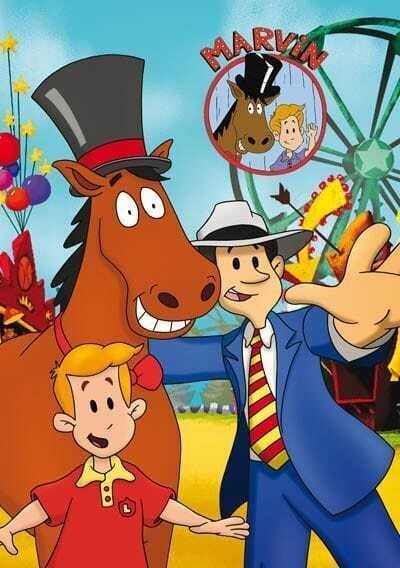 Eddy jobbt im Vergnügungspark und schließt schnell Freundschaft mit den Stars der Manege. Das steppende Pferd Marvin wird Eddys neuer bester Freund. Mit den anderen Tieren erleben sie ein Abenteuer nach dem anderen. – Bild: Fix&Foxi