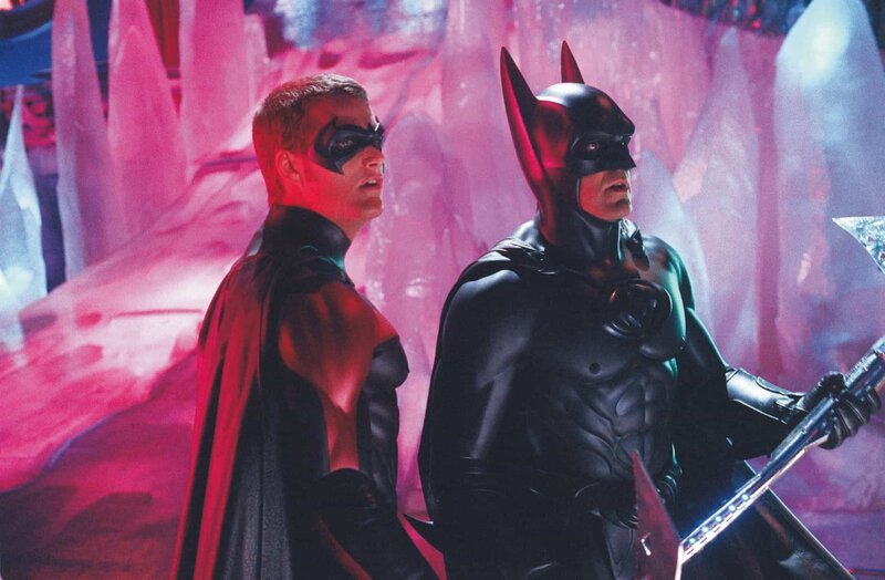 Batman alias Bruce Wayne (George Clooney,r.) und sein Assistent Robin alias Dick Grayson (Chris O’Donell). . Batman & Robin – Bild: TMG