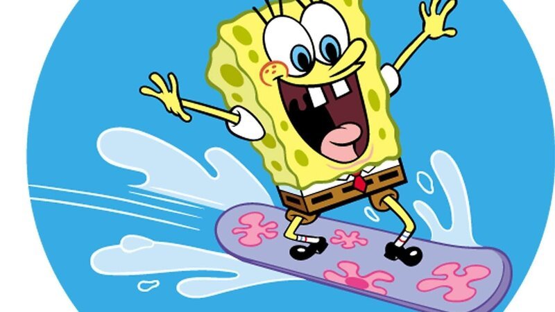 Selbst auf dem Surfbrett macht SpongeBob eine gute Figur. – Bild: (C) VIACOM INT. (C) VIACOM INT.