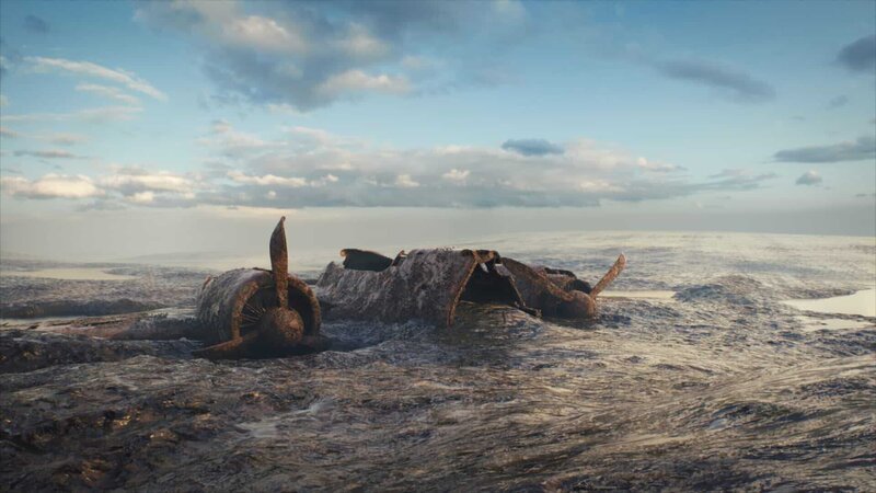 Dornier Wreck drained of all water on the Goodwin Sands. (National Geographic) – Bild: National Geographic /​ National Geographic