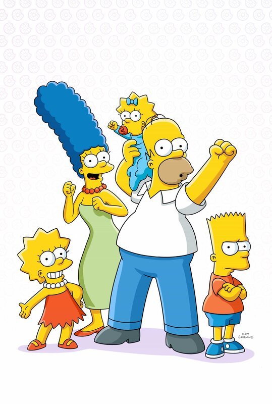(32. Staffel) – (v.l.n.r.) Lisa; Marge; Maggie; Homer; Bart – Bild: 2020 Twentieth Century Fox Film Corporation. All rights reserved. Lizenzbild frei